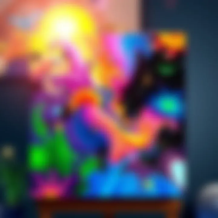 A vibrant canvas symbolizing the construct of reality