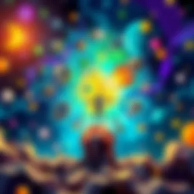 Philosophical symbols representing the nature of reality