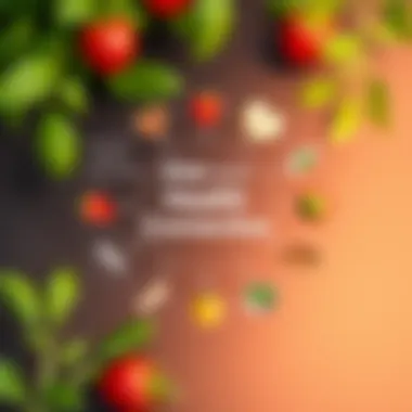 Diagram showcasing the relationship between diet and health