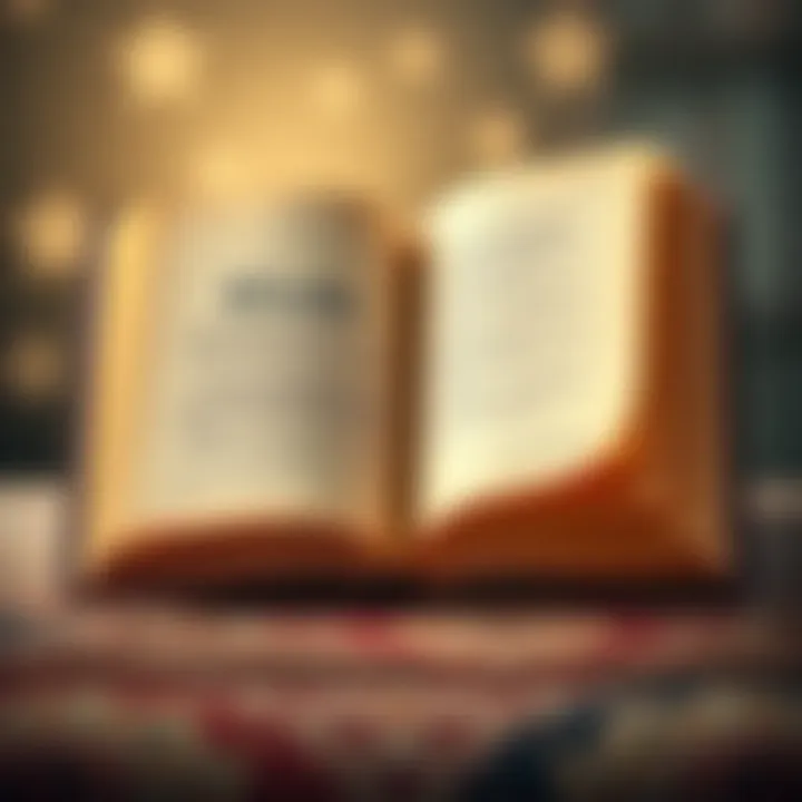 Wisdom Encapsulated in Words An open book with quotes written on the pages