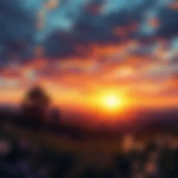 A captivating landscape with a sunrise