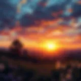 Embracing New Beginnings A captivating landscape with a sunrise