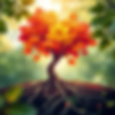 Roots of Resilience and Growth A vibrant tree symbolizing growth