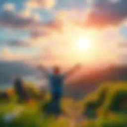 A serene landscape symbolizing inner peace and joy