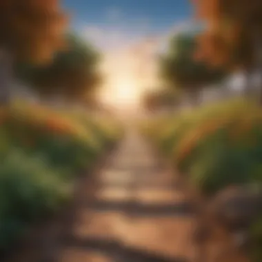 A path leading towards a horizon symbolizing growth