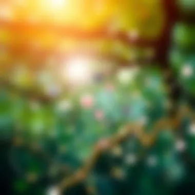 The Web of Growth-Focused Mindsets An intricate network representing interconnected ideas