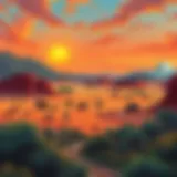 A vibrant depiction of the Great Migration showcasing diverse landscapes.