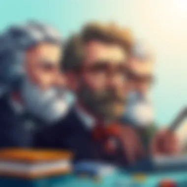 Key Thinkers in Economic History Illustration of key economic thinkers from history
