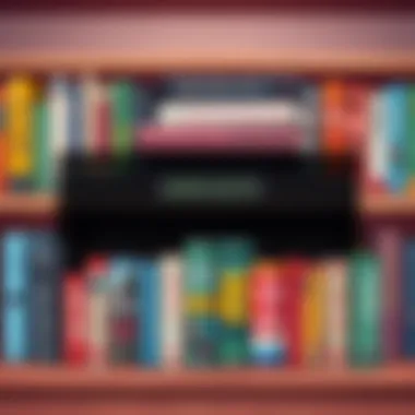 Curated Selection of Inspiring Audio Books A collection of top audio books on a wooden shelf