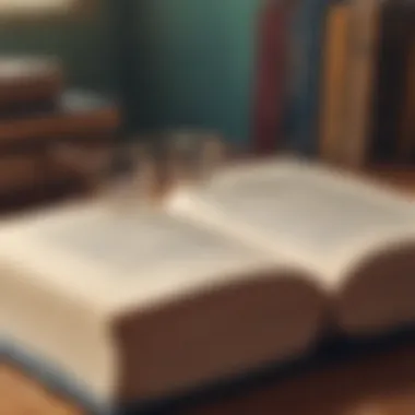 A close-up of an open book with a vintage aesthetic