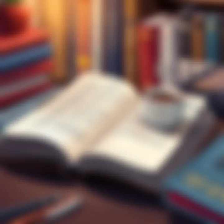 Key Insights from Popular Reads An open book with highlighted passages and a cup of coffee.