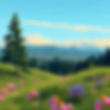 Serene Landscape of Personal Growth A serene landscape representing personal growth and reflection