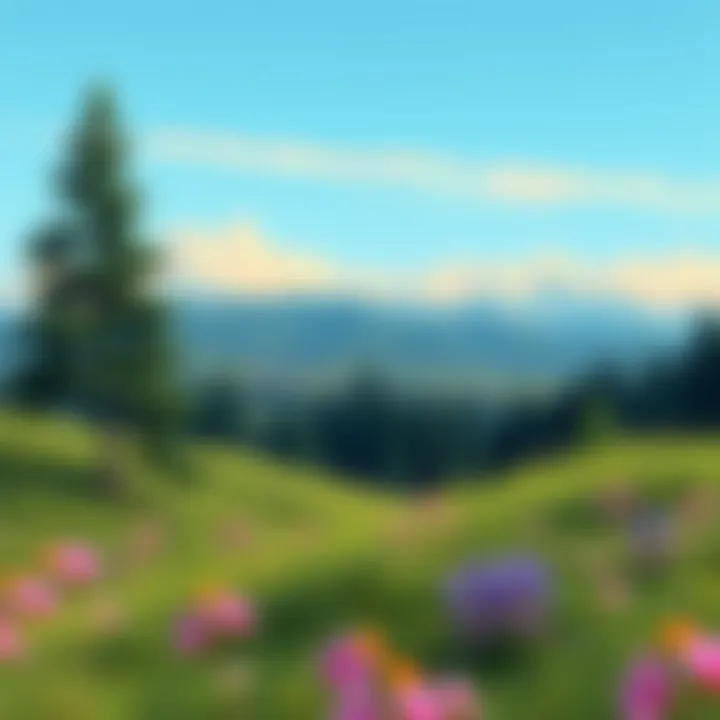 Serene Landscape of Personal Growth A serene landscape representing personal growth and reflection