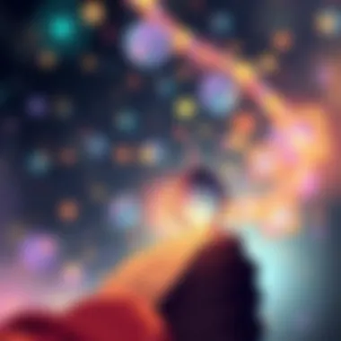 Manifestation of Intentions An abstract concept of intention manifesting into reality