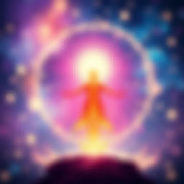 Alignment with Higher Self A luminous figure representing spiritual alignment