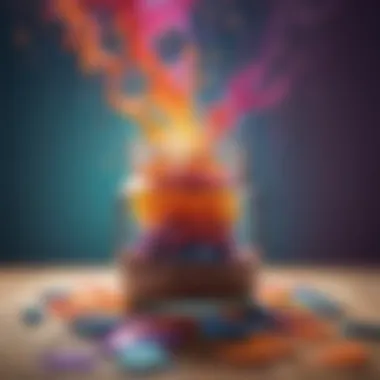 Emotional Release and Growth An abstract depiction of emotional release and transformation