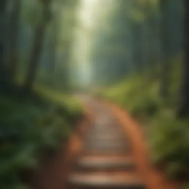 Choices and Change Ahead A path diverging in a forest representing choices and change