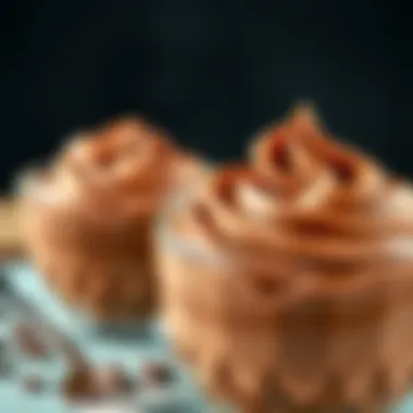 Decadent Keto Dessert A close-up of a delicious keto dessert like a chocolate mousse