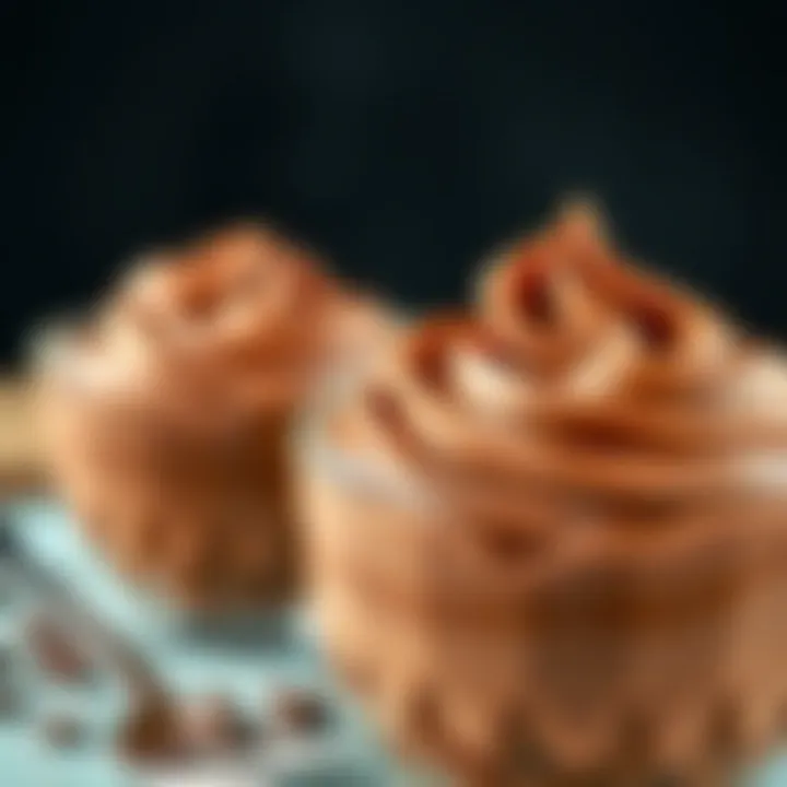 Decadent Keto Dessert A close-up of a delicious keto dessert like a chocolate mousse