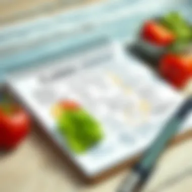 Keto Meal Planning Strategy A beautifully organized keto meal plan on a notepad