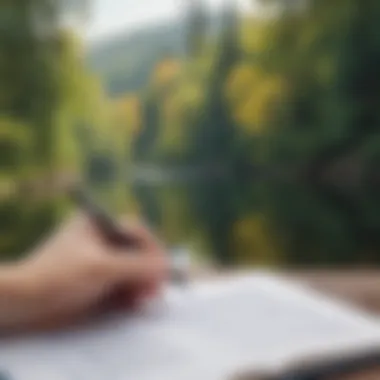 Reflective Journey A person journaling their thoughts for reflection