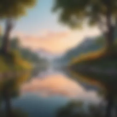 A serene landscape symbolizing introspection