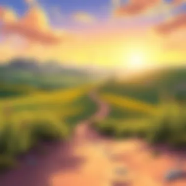 A serene landscape with a path leading to a distant horizon, symbolizing the journey towards authenticity and true fulfillment.