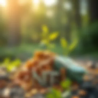 A symbolic representation of wealth juxtaposed with nature, illustrating the contrast between materialism and natural fulfillment.